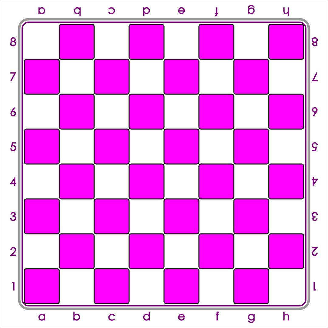Standard Chess Board - Pink / Tablero de Ajedrez - Rosado png transparent