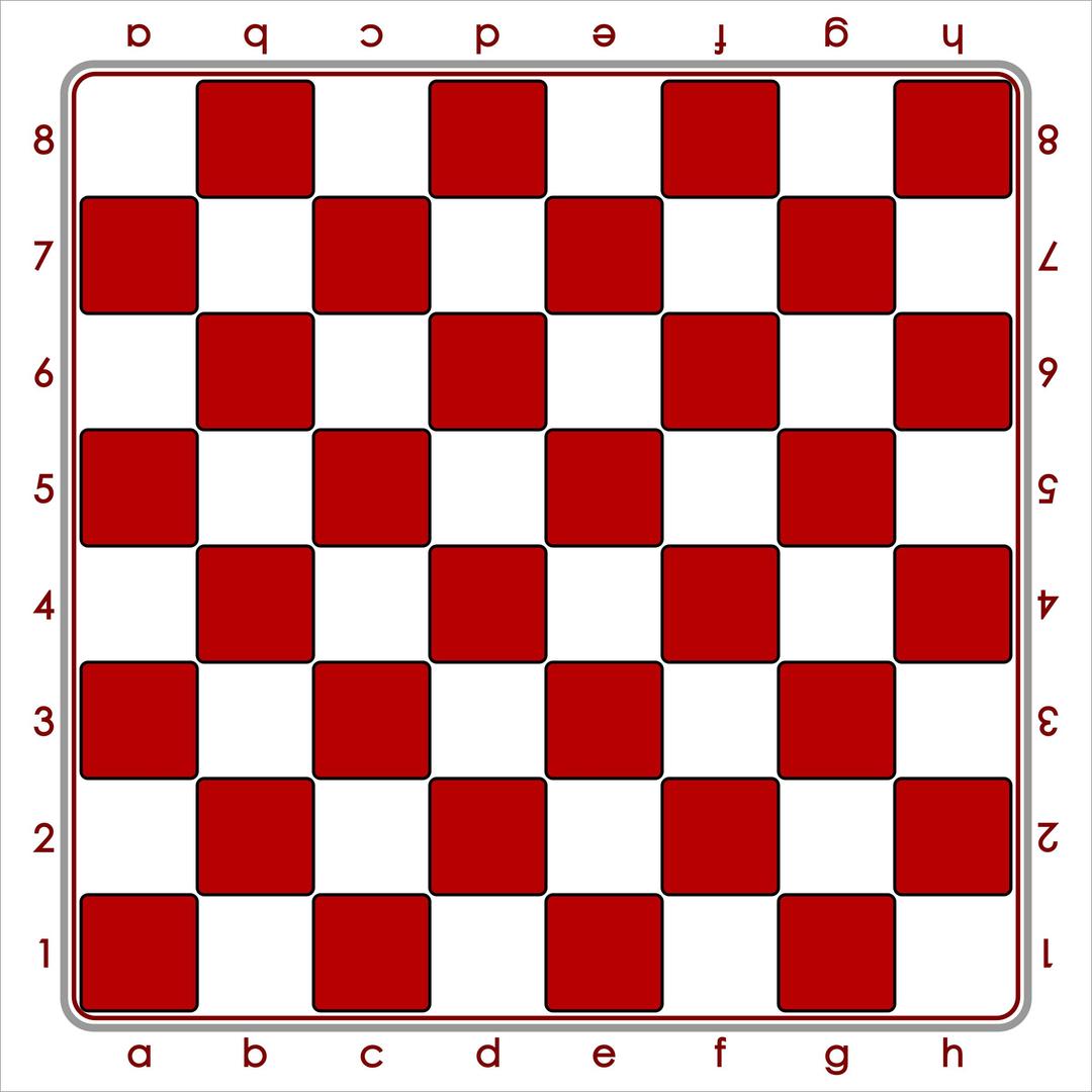 Standard Chess Board - Red / Tablero de Ajedrez - Rojo png transparent