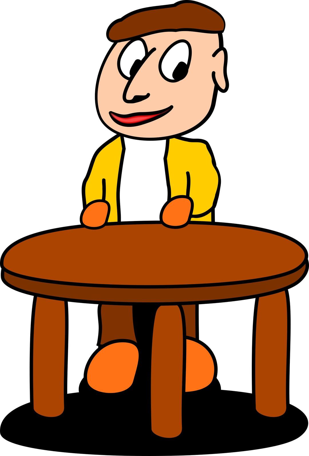 Standing at the table png transparent