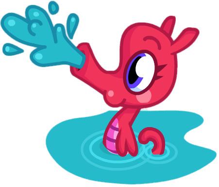 Stanley the Songful Seahorse Spitting Water png transparent