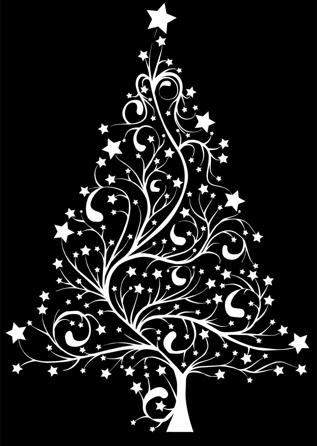 Starry Christmas Tree png transparent