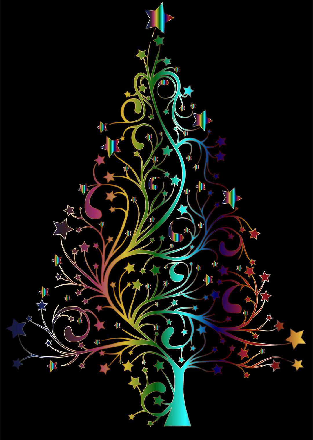Starry Christmas Tree Prismatic png transparent