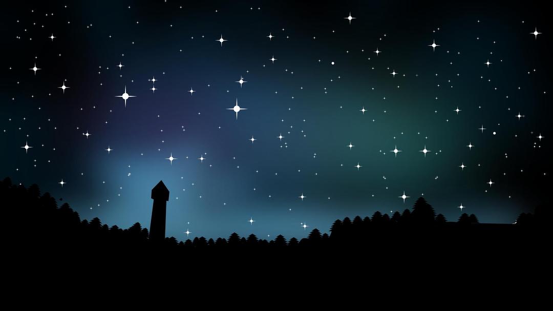 Starry Sky at Night png transparent