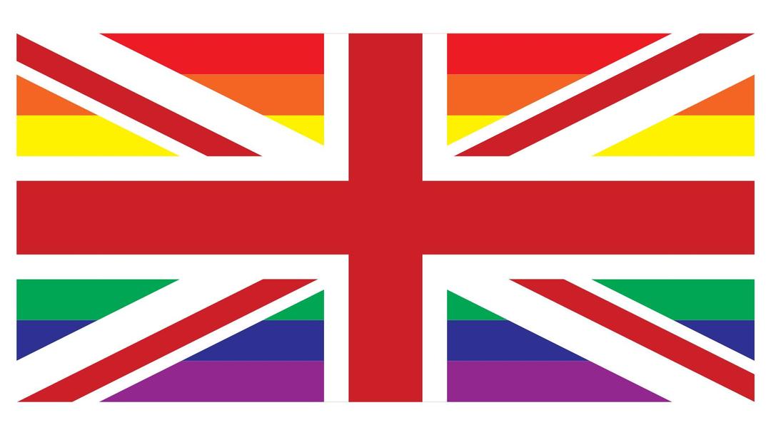Static Rainbow Union Flag png transparent