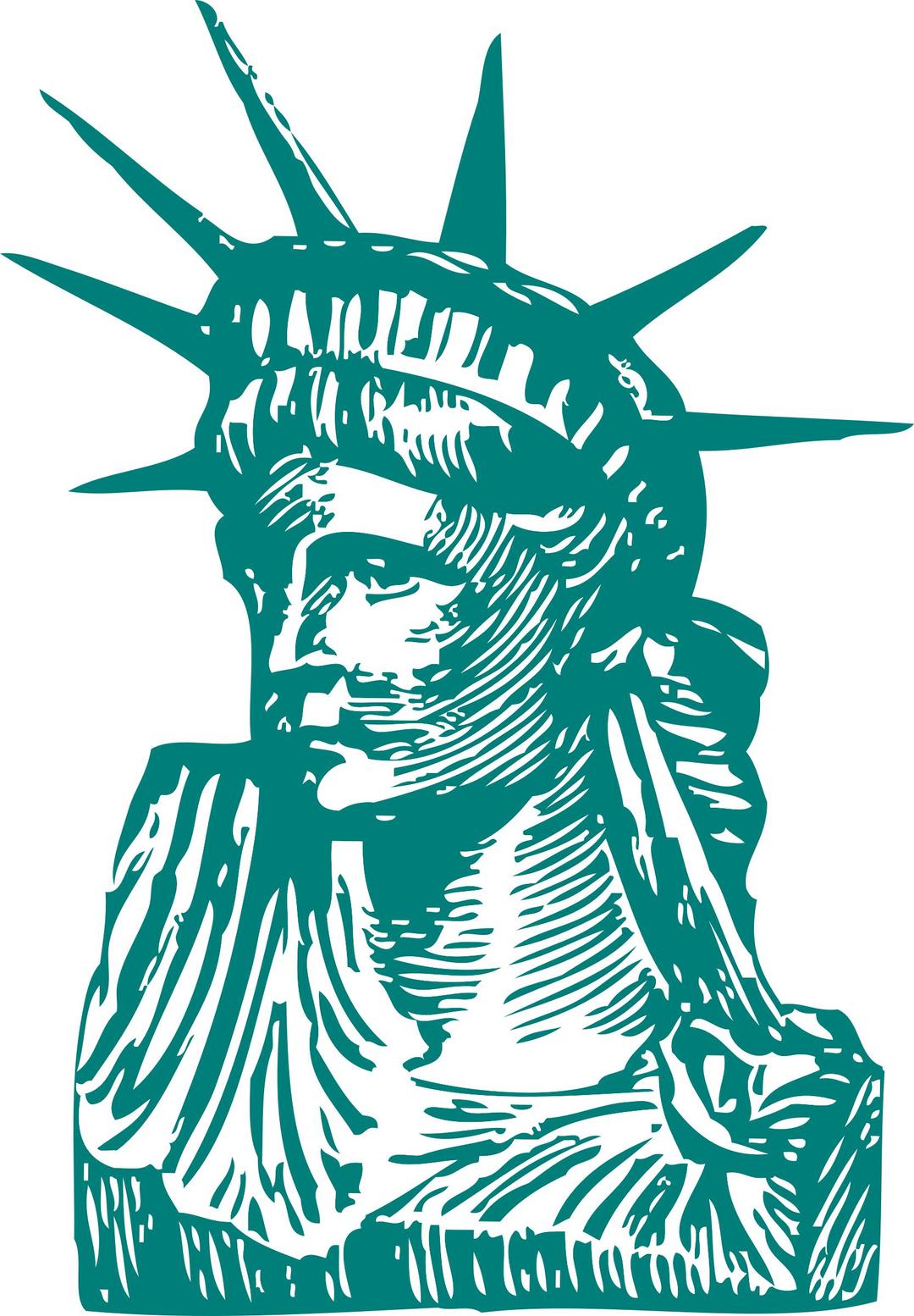 Statue of Liberty detail png transparent