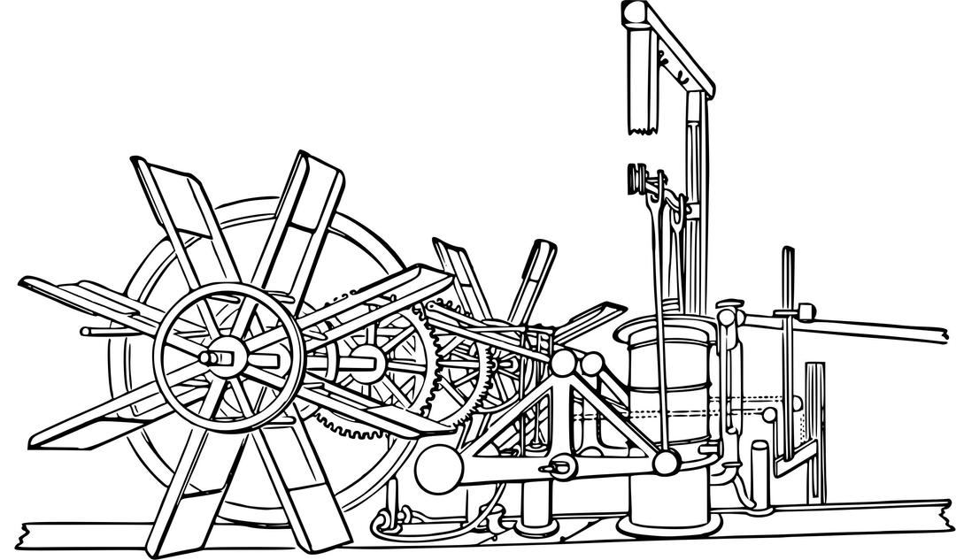 Steamboat machinery png transparent