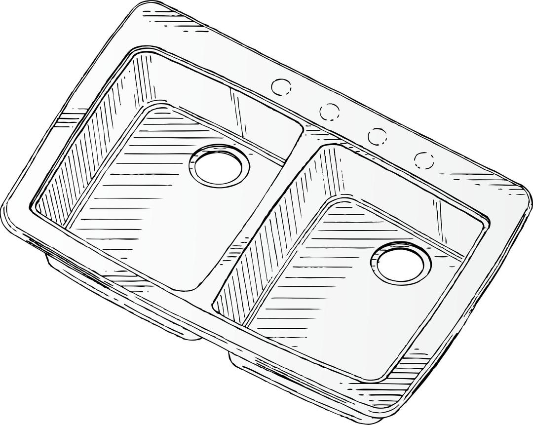steel double sink png transparent