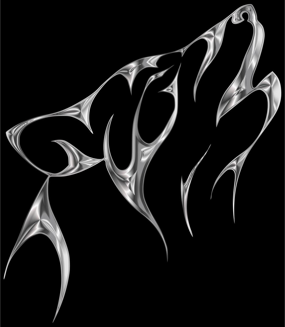 Steel Tribal Wolf png transparent