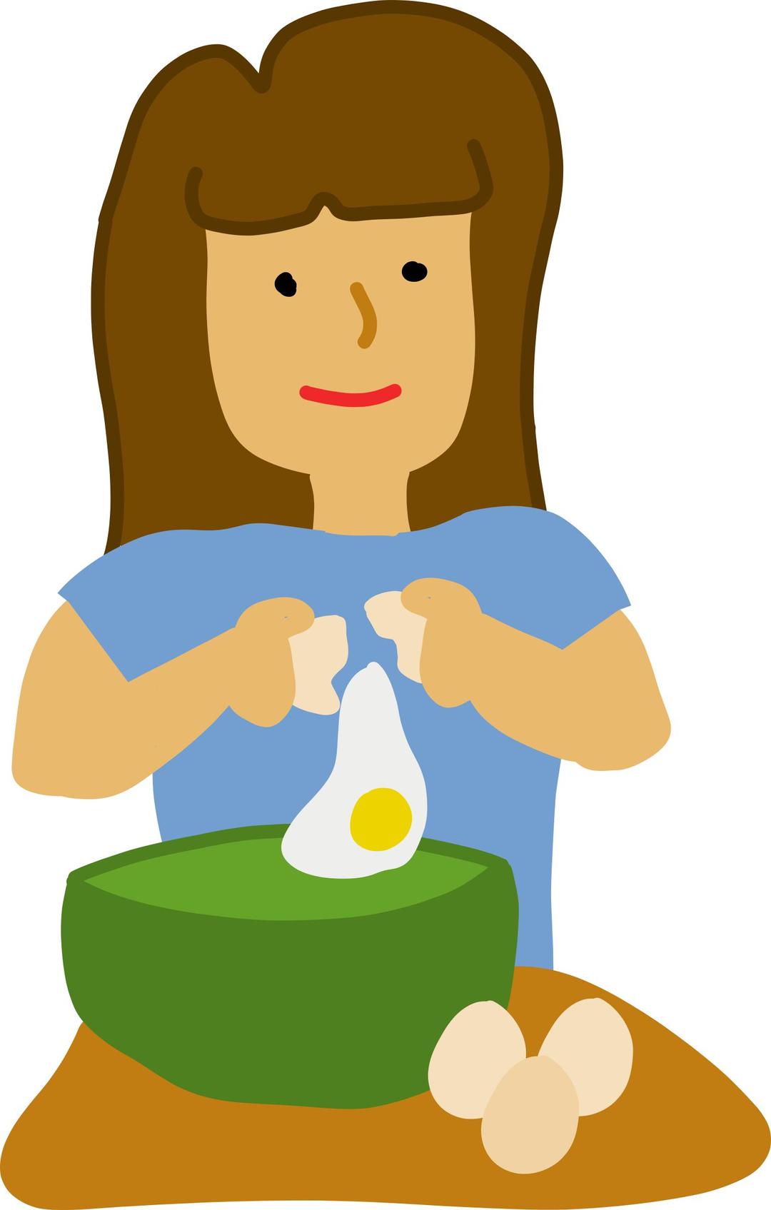 Step 1 : Breaking eggs png transparent