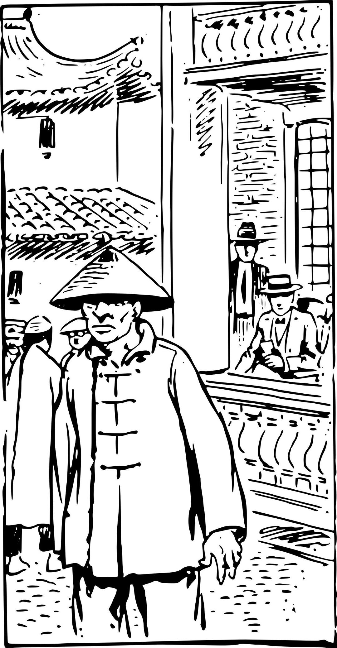 Stereotypical Chinese Man - 1916 png transparent