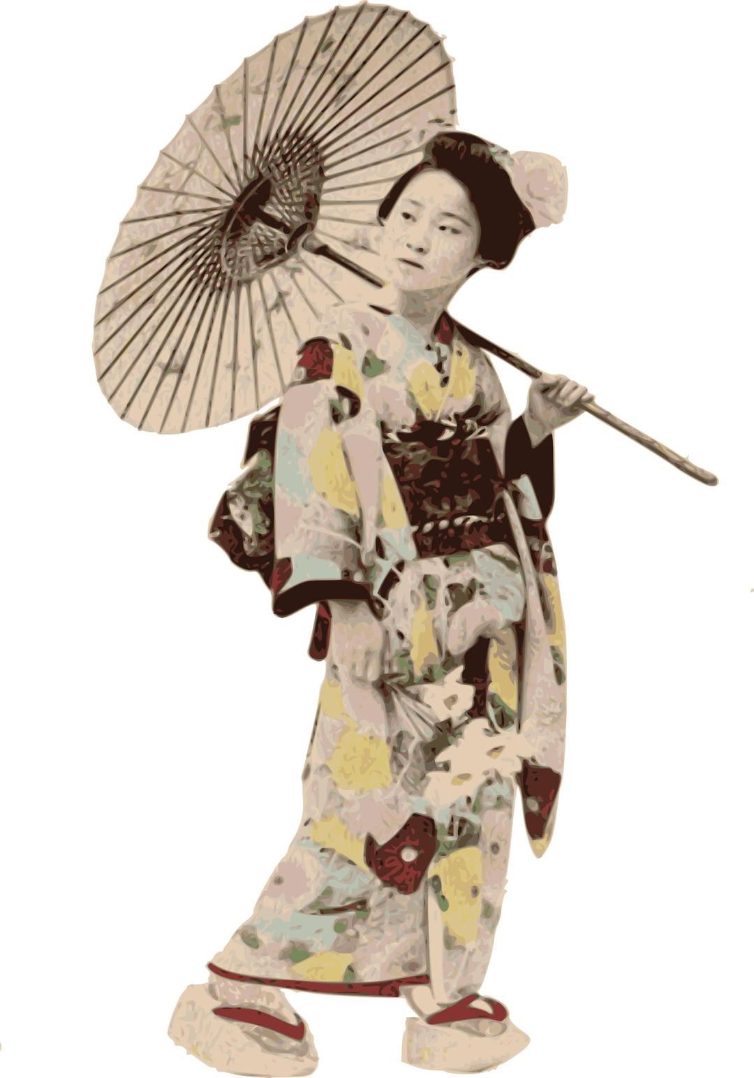 Stereotypical Kimono Lady png transparent
