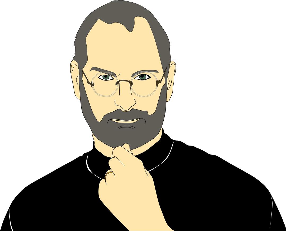 Steve Jobs Portrait png transparent