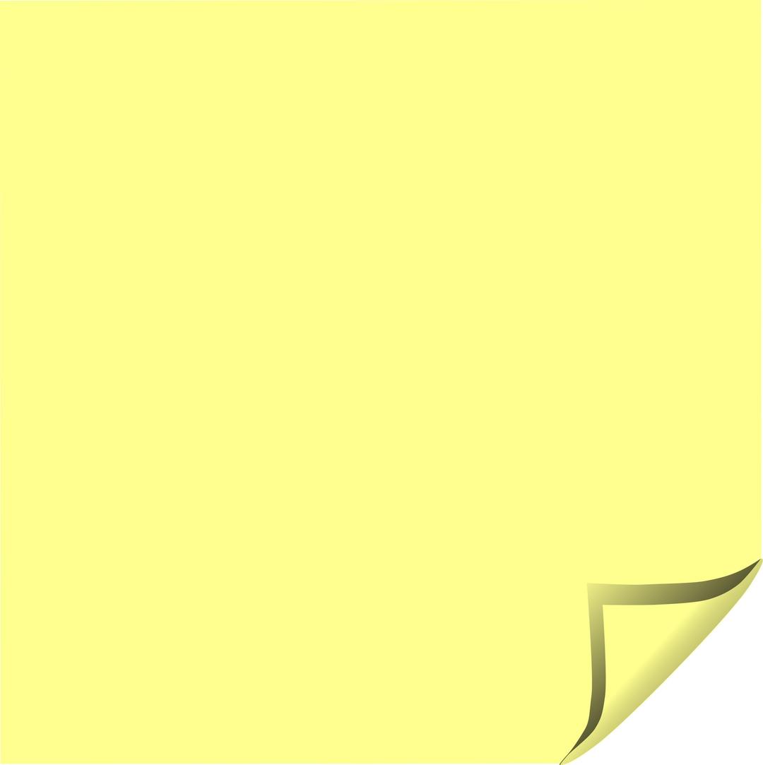 Sticky note yellow folded corner png transparent