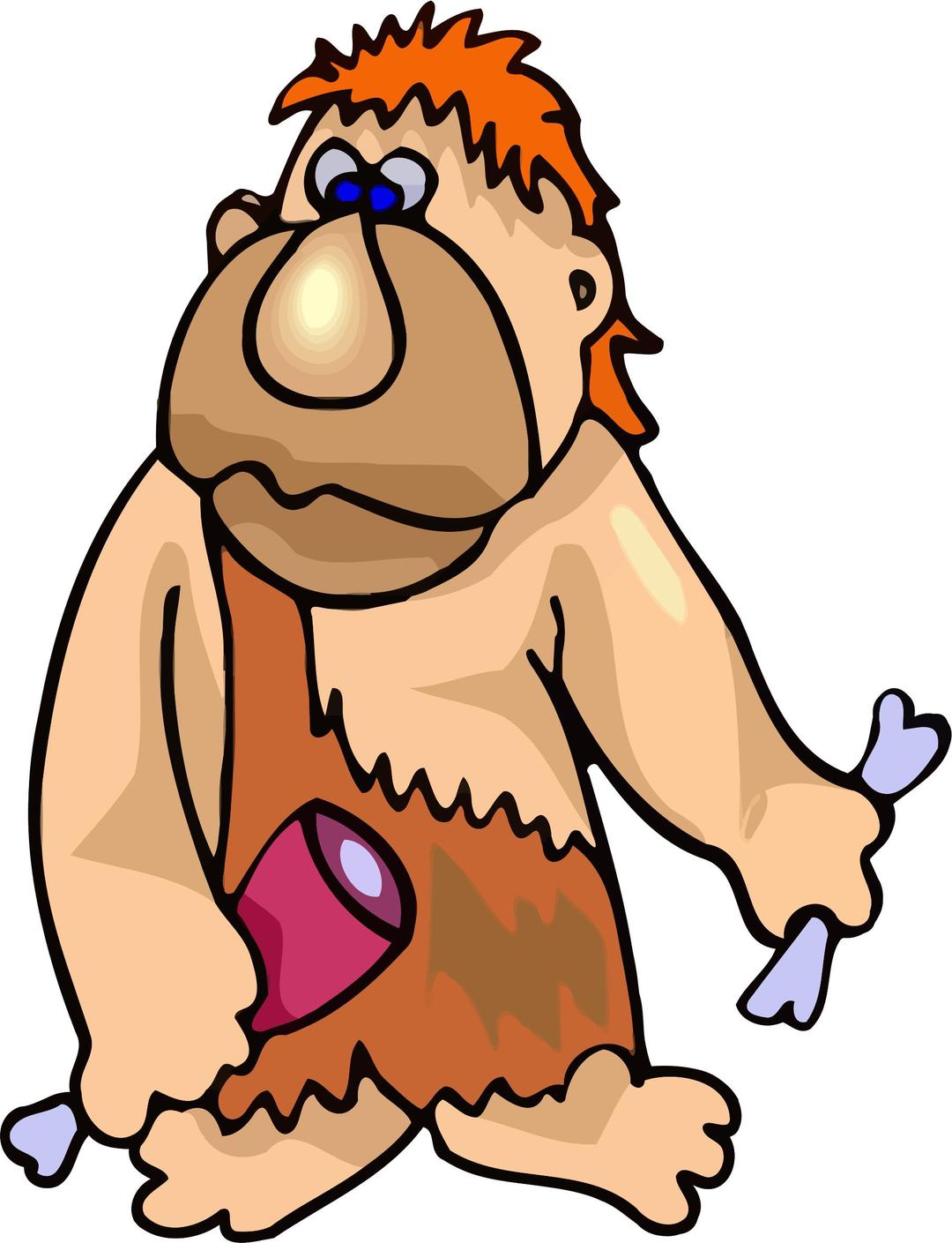 Stone age man isolated png transparent