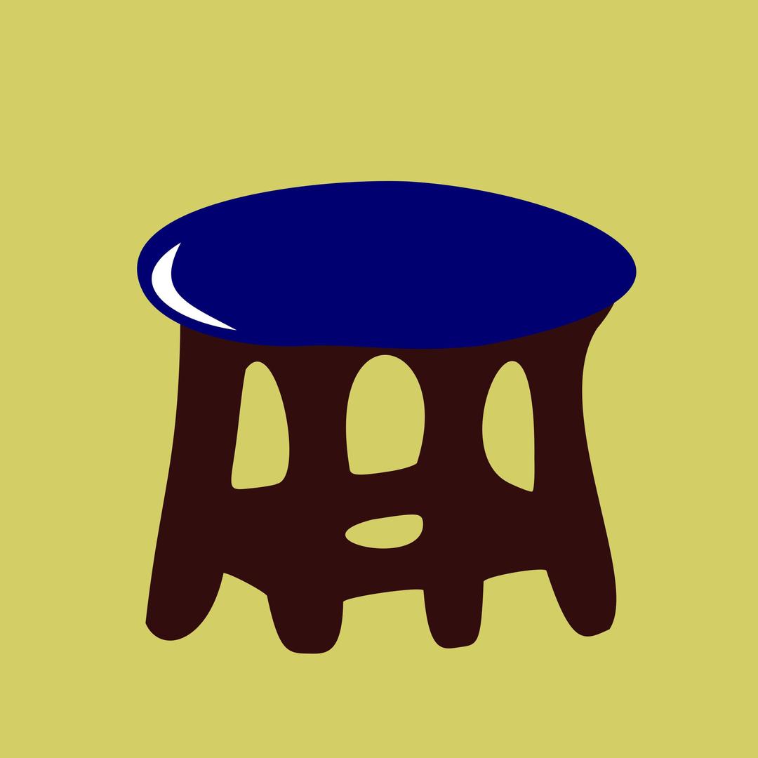 stool-blue png transparent