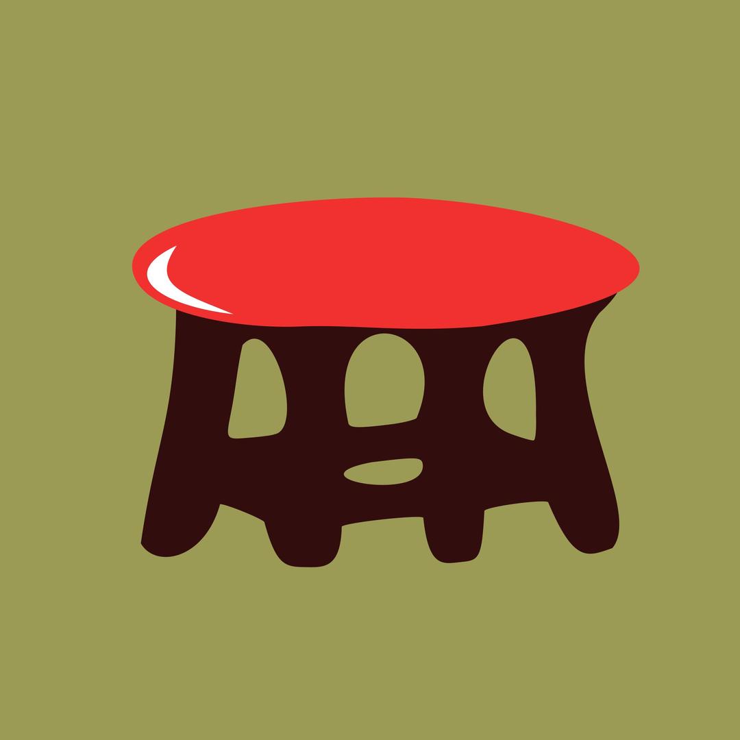 stool-red png transparent