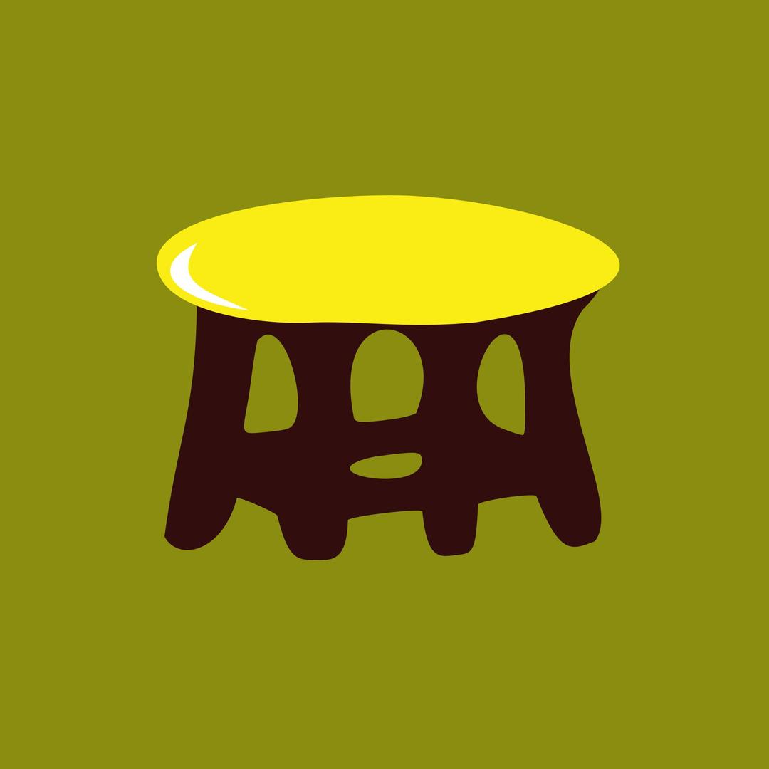 stool-yellow png transparent