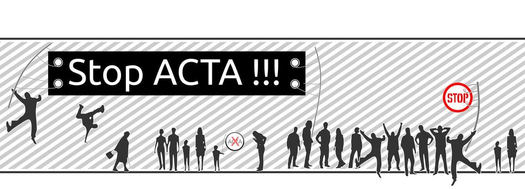 stop ACTA protest png transparent