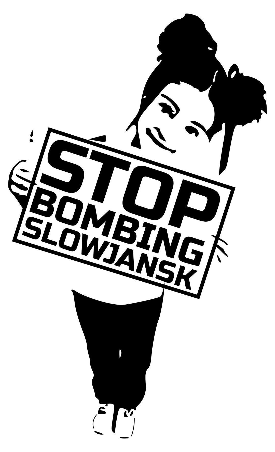Stop Bombimg Slowjansk, Stop the War in Ukraine png transparent