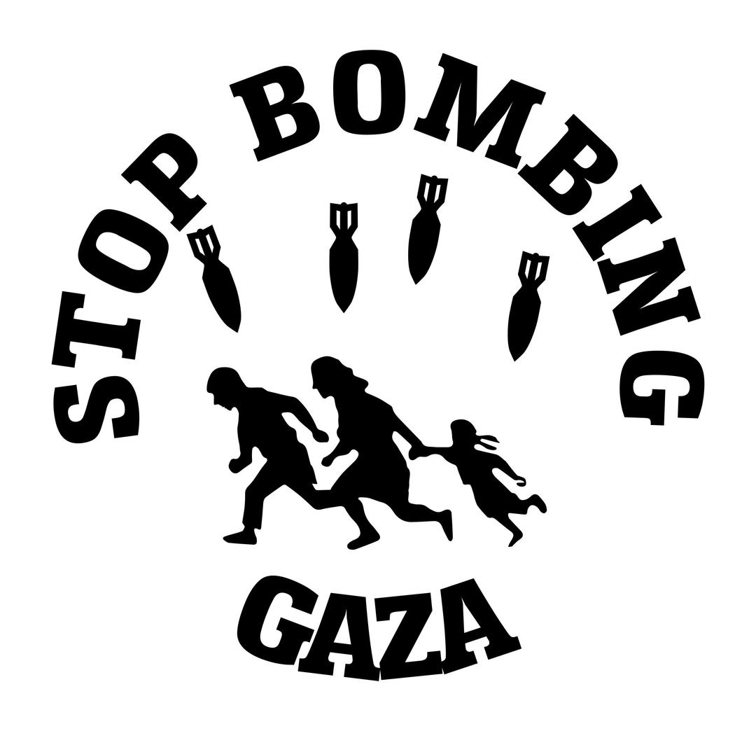 Stop Bombing Gaza png transparent