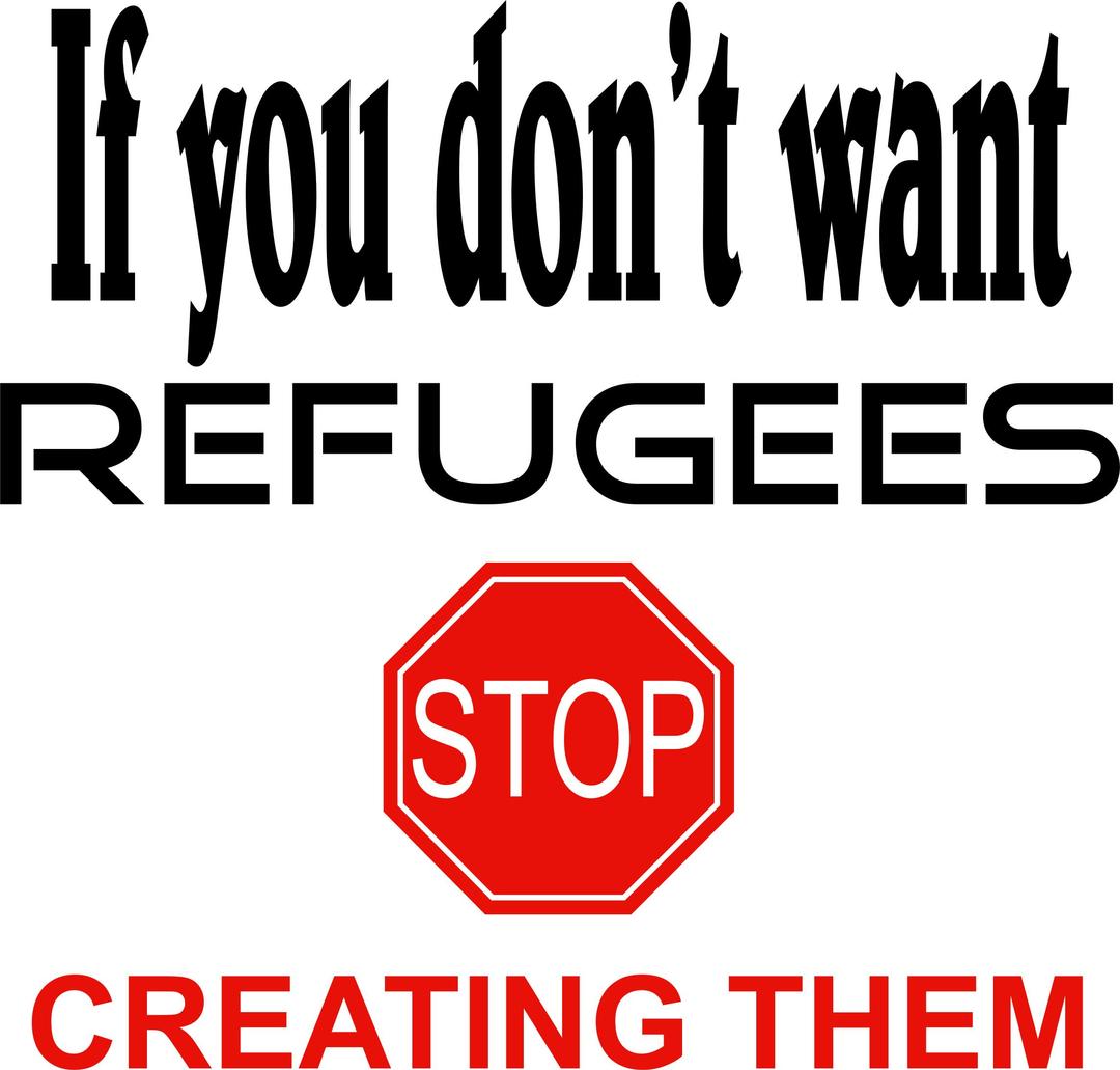 Stop making refugees png transparent