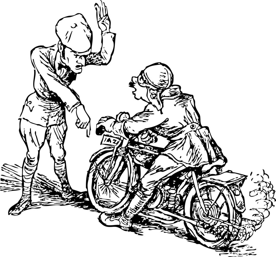 Stop that motorcycle! png transparent