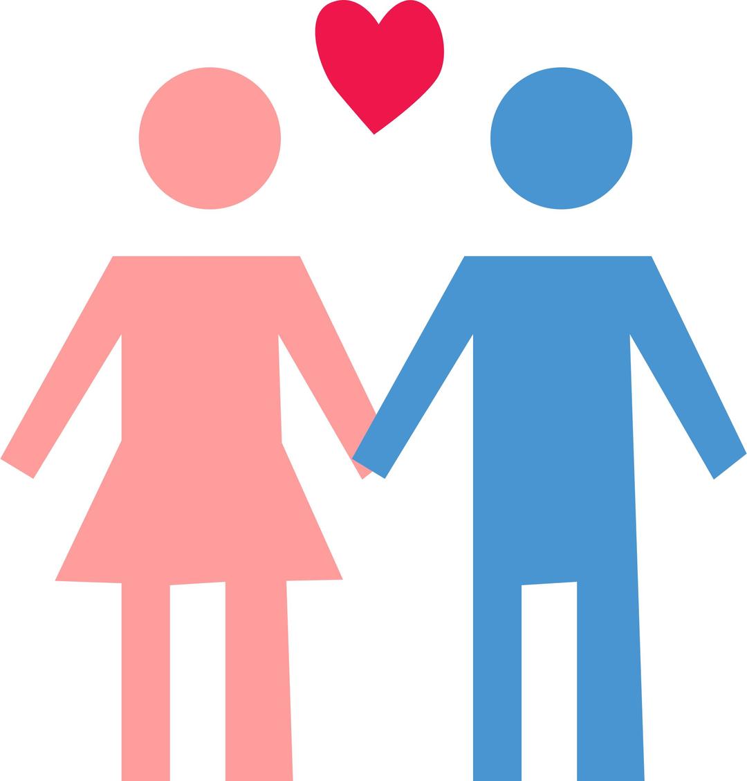Straight couple png transparent