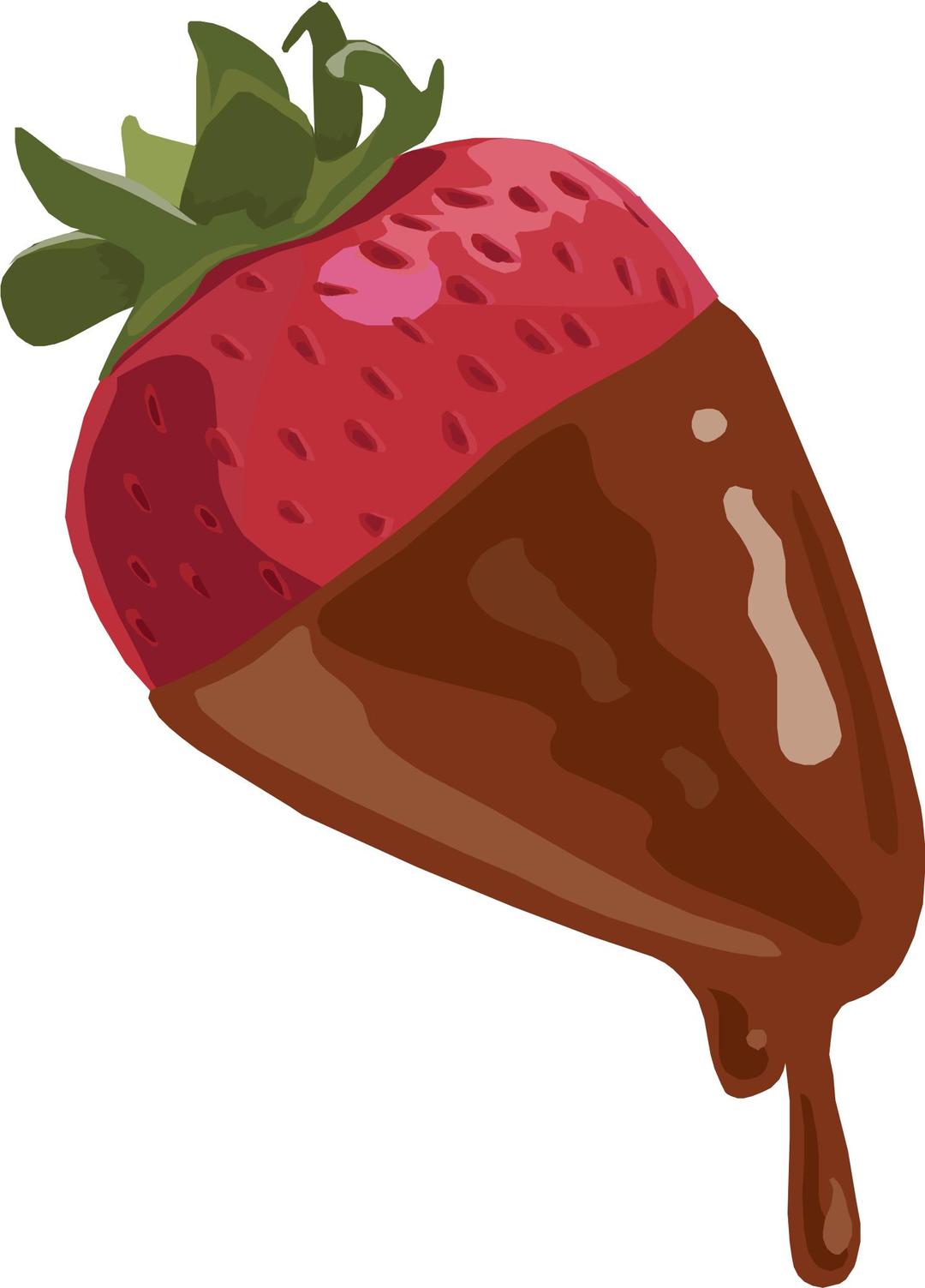 Strawberry Dipped in Chocolate png transparent