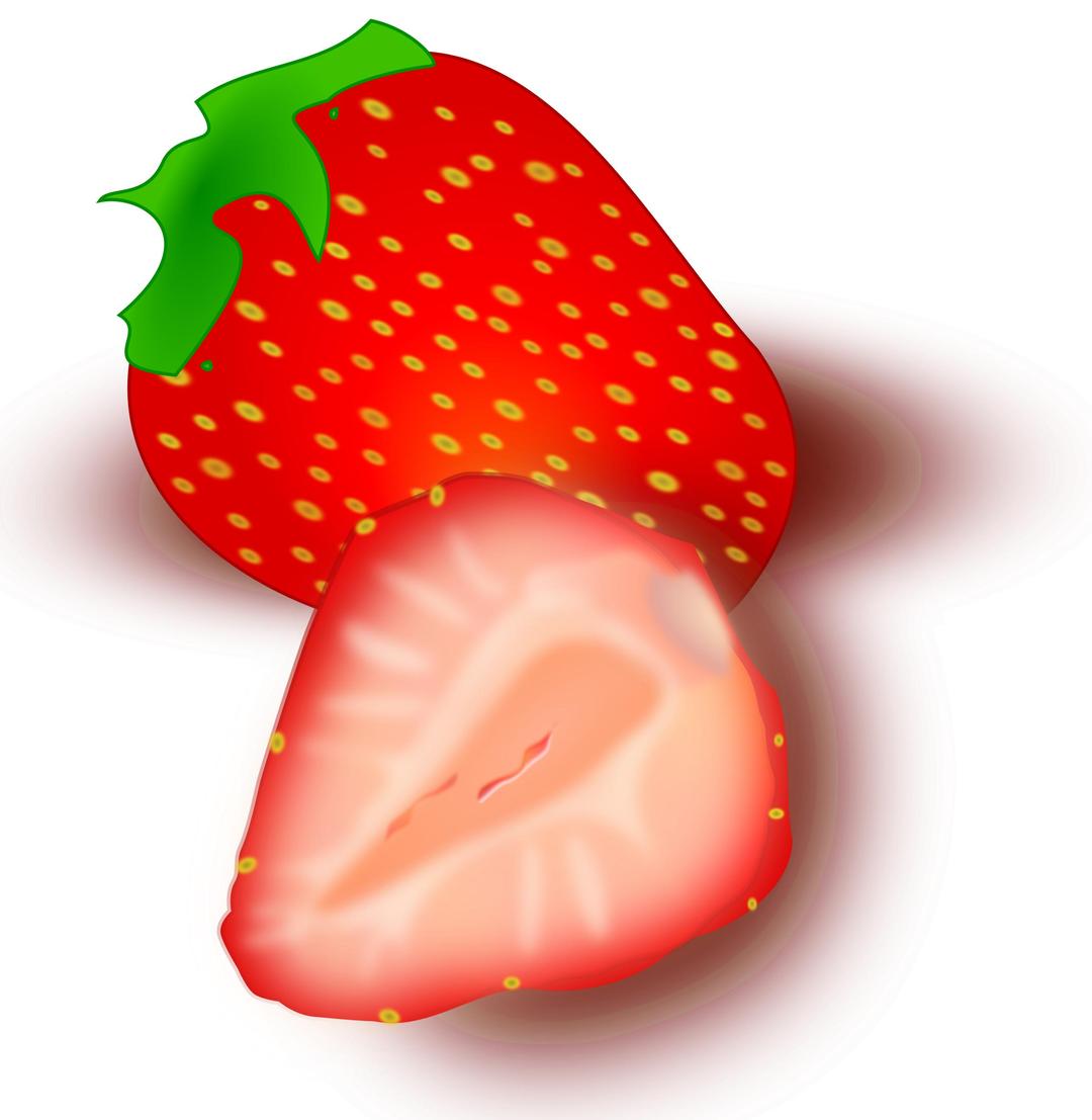 strawberry flat shaded png transparent
