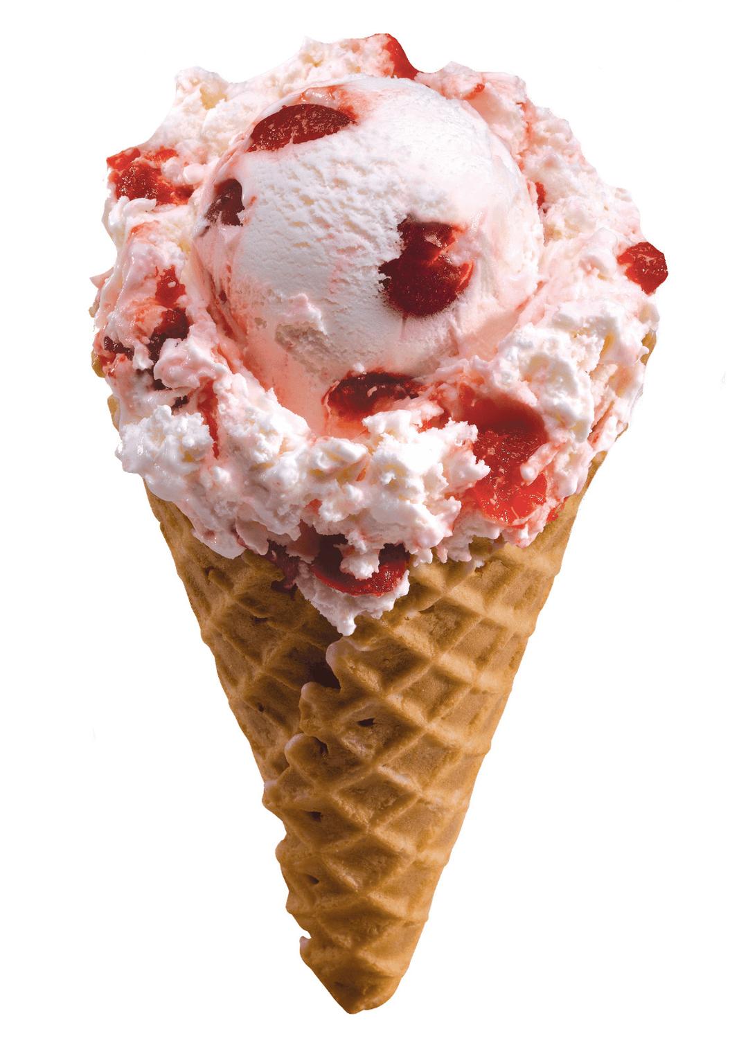 Strawberry Horn Ice Cream png transparent