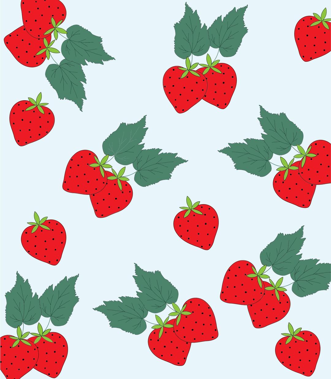 Strawberry Pattern Background png transparent