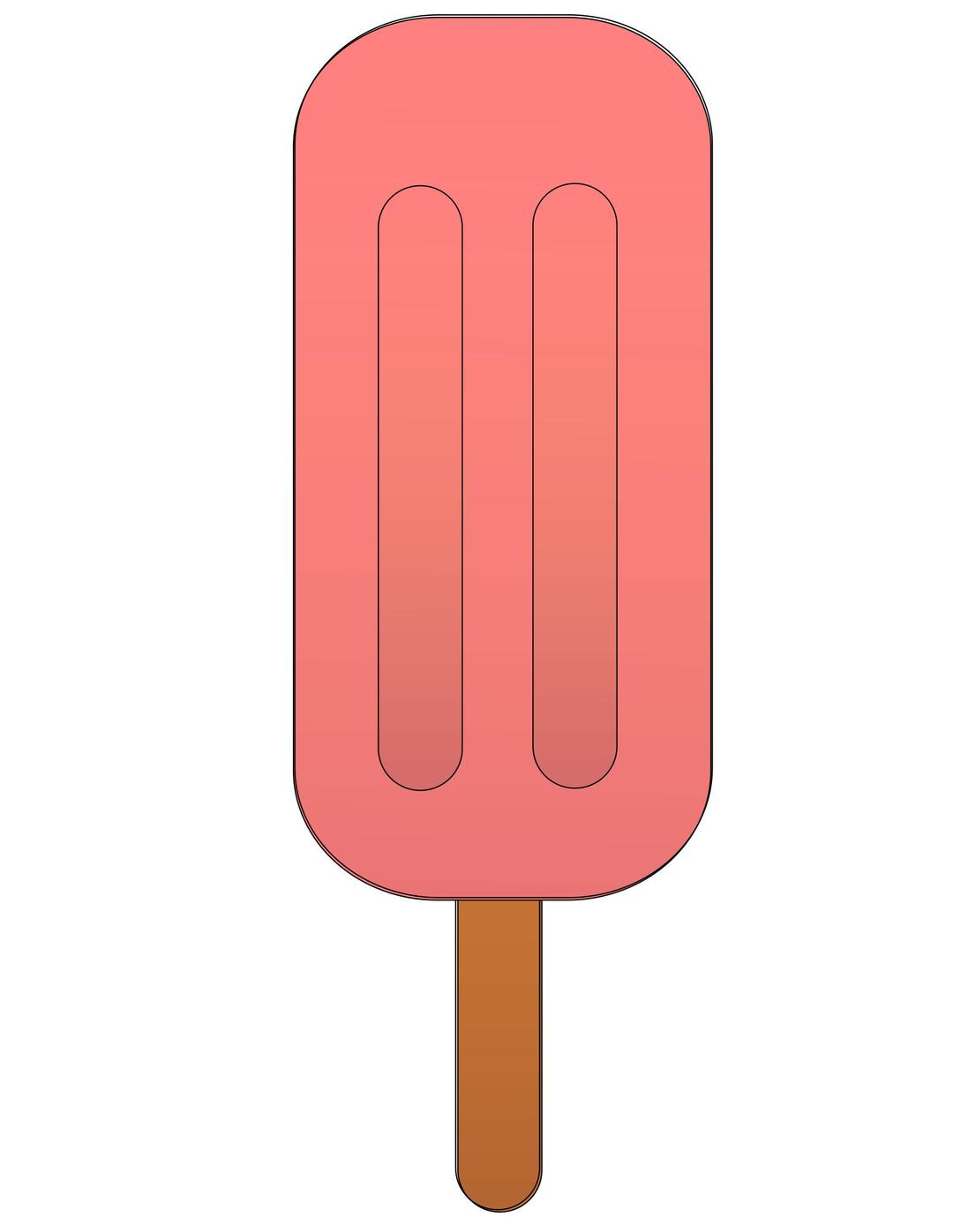 Strawberry popsicle. png transparent