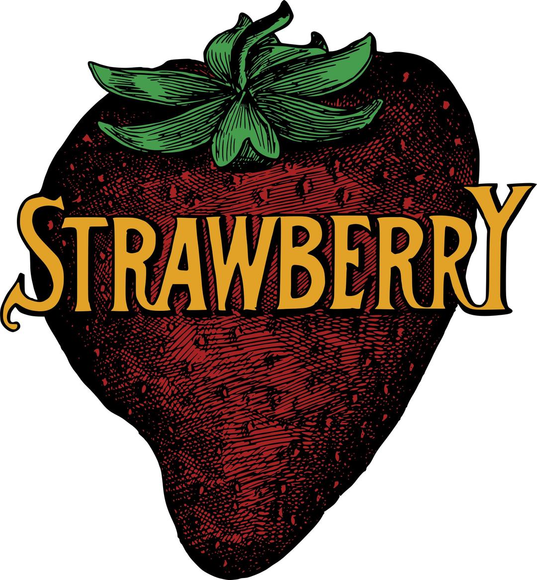 Strawberry - Text png transparent