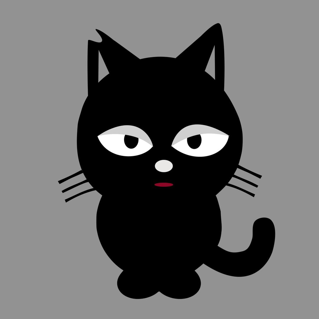 Stray blackcat-animation png transparent