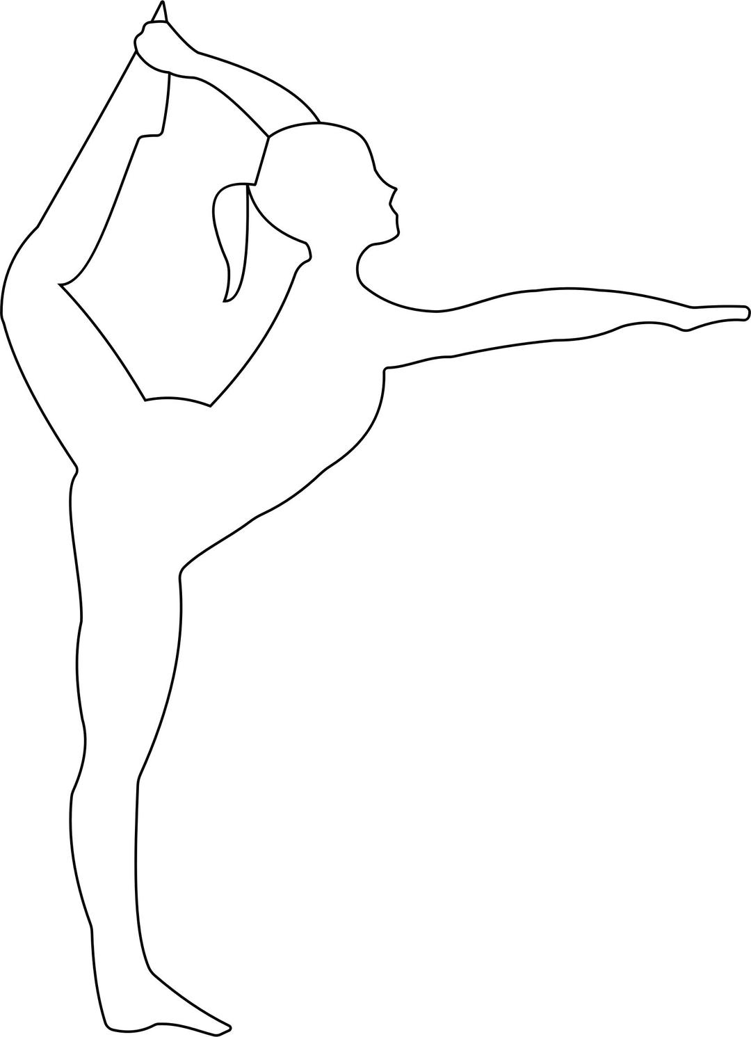 Stretching Ballerina Outline png transparent