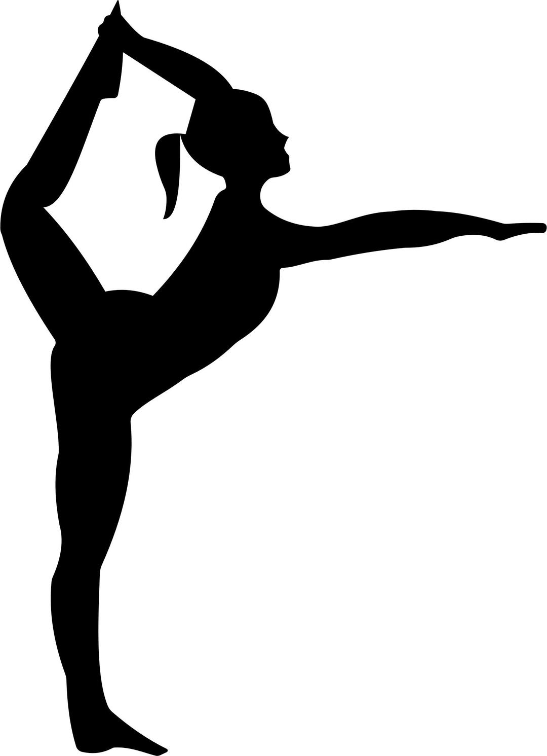 Stretching Ballerina Silhouette png transparent