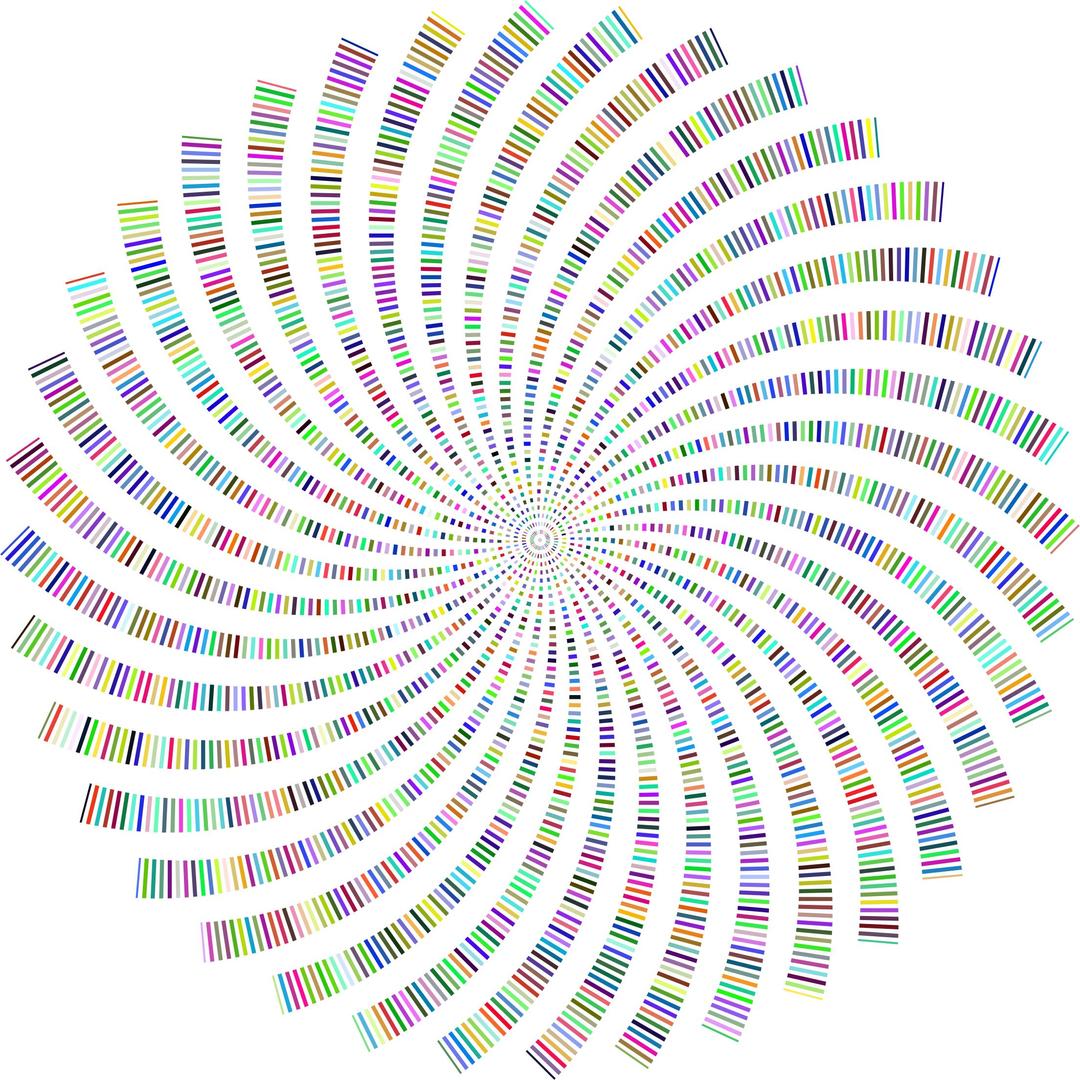 Striped Pinwheel Prismatic No Background png transparent