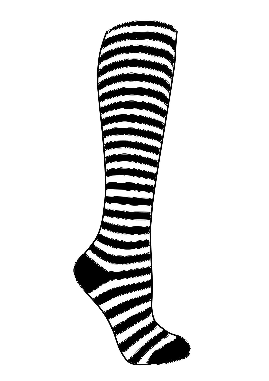 Striped Sock png transparent