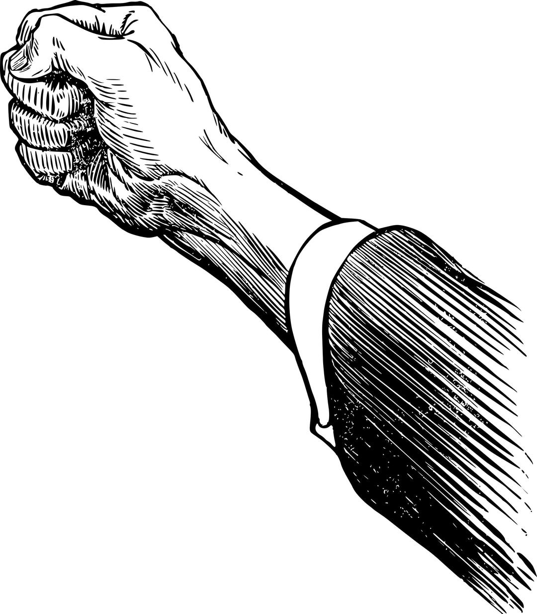 Strong Punching Fist png transparent