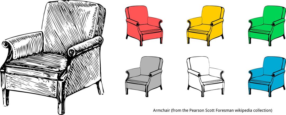 Stylised Armchair png transparent