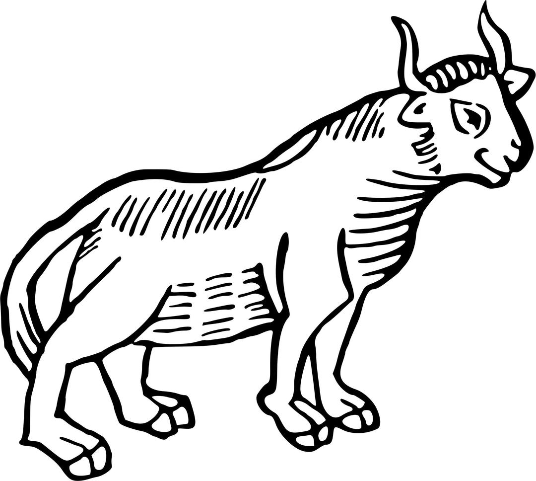 Stylised bull png transparent
