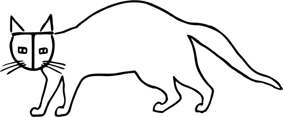 stylised cat png transparent