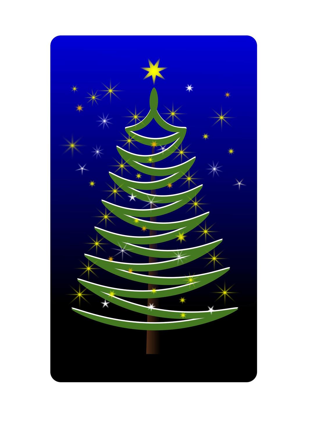 Stylised Christmas Tree png transparent