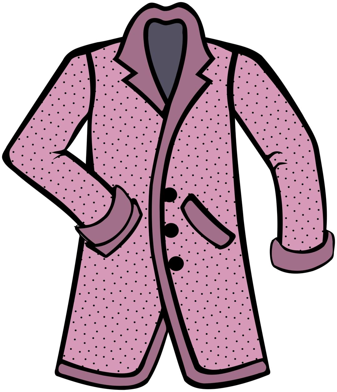 Stylish pink coat png transparent
