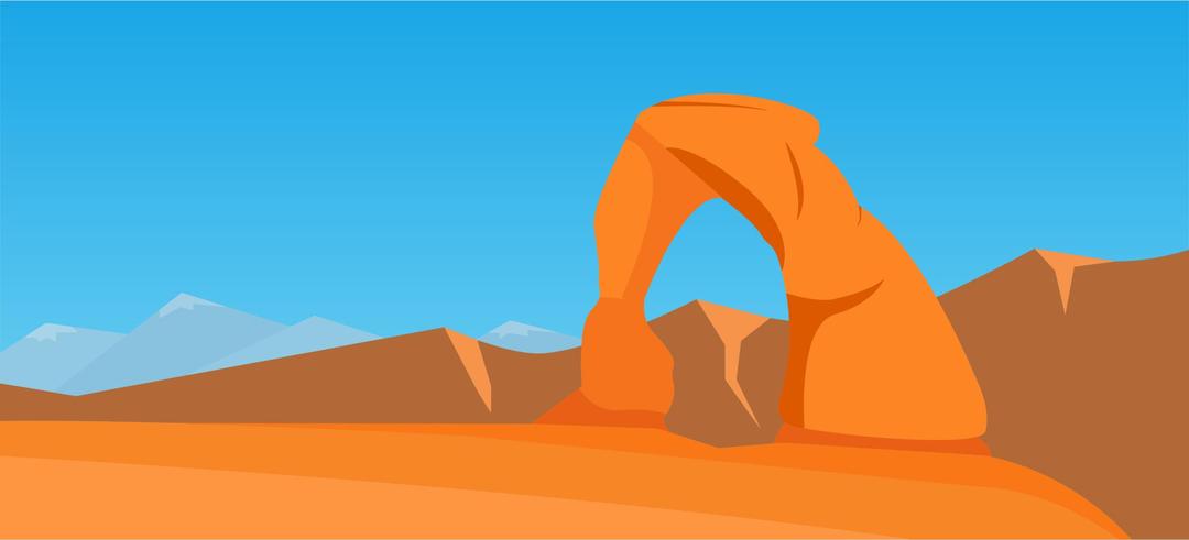 Stylized Arches National Park 2 png transparent