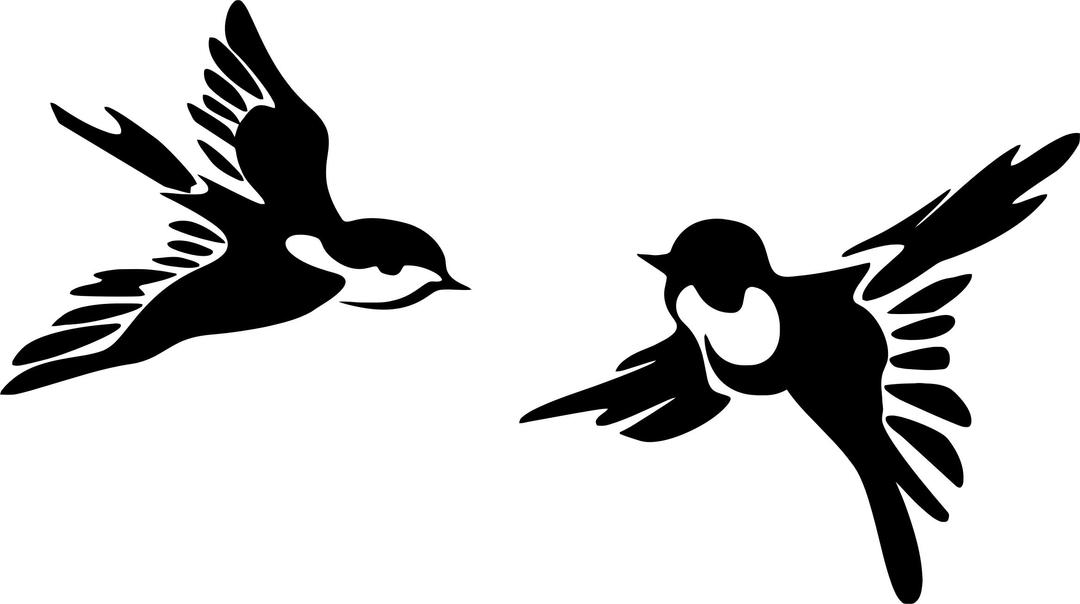 Stylized Birds Silhouette png transparent