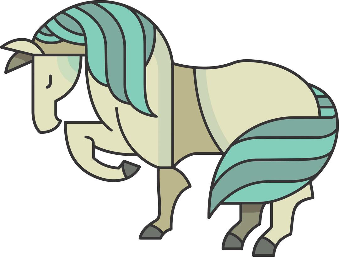 Stylized Cartoon Horse png transparent