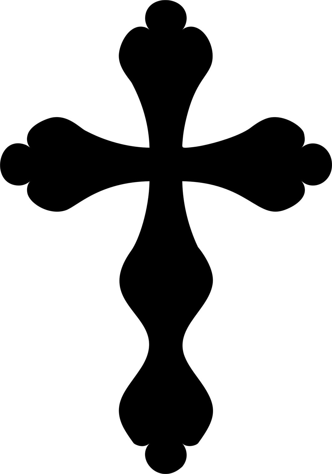 Stylized Cross Silhouette png transparent