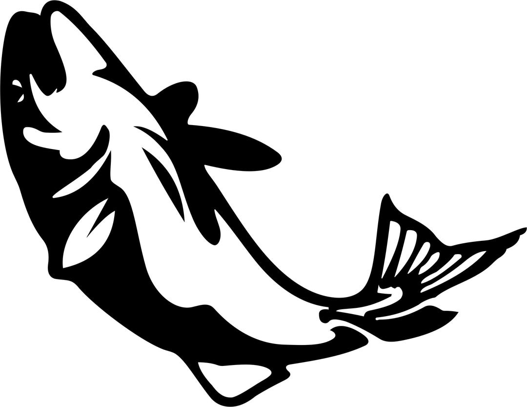 Stylized Fish Silhouette png transparent