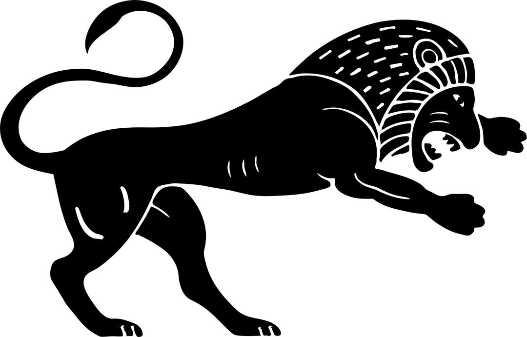 Stylized Lion Silhouette png transparent